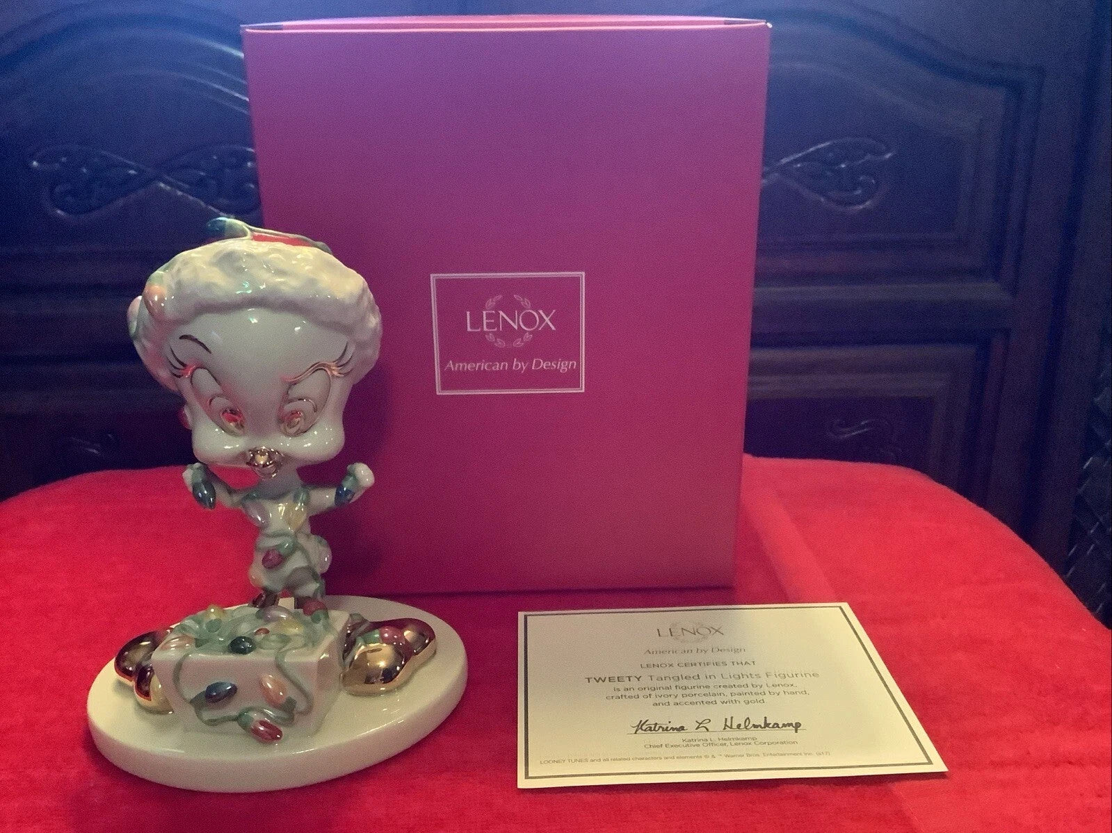 Lenox Tweety Bird Tangled In Lights Figurine Looney Tunes Christmas 5" COA  NEW3