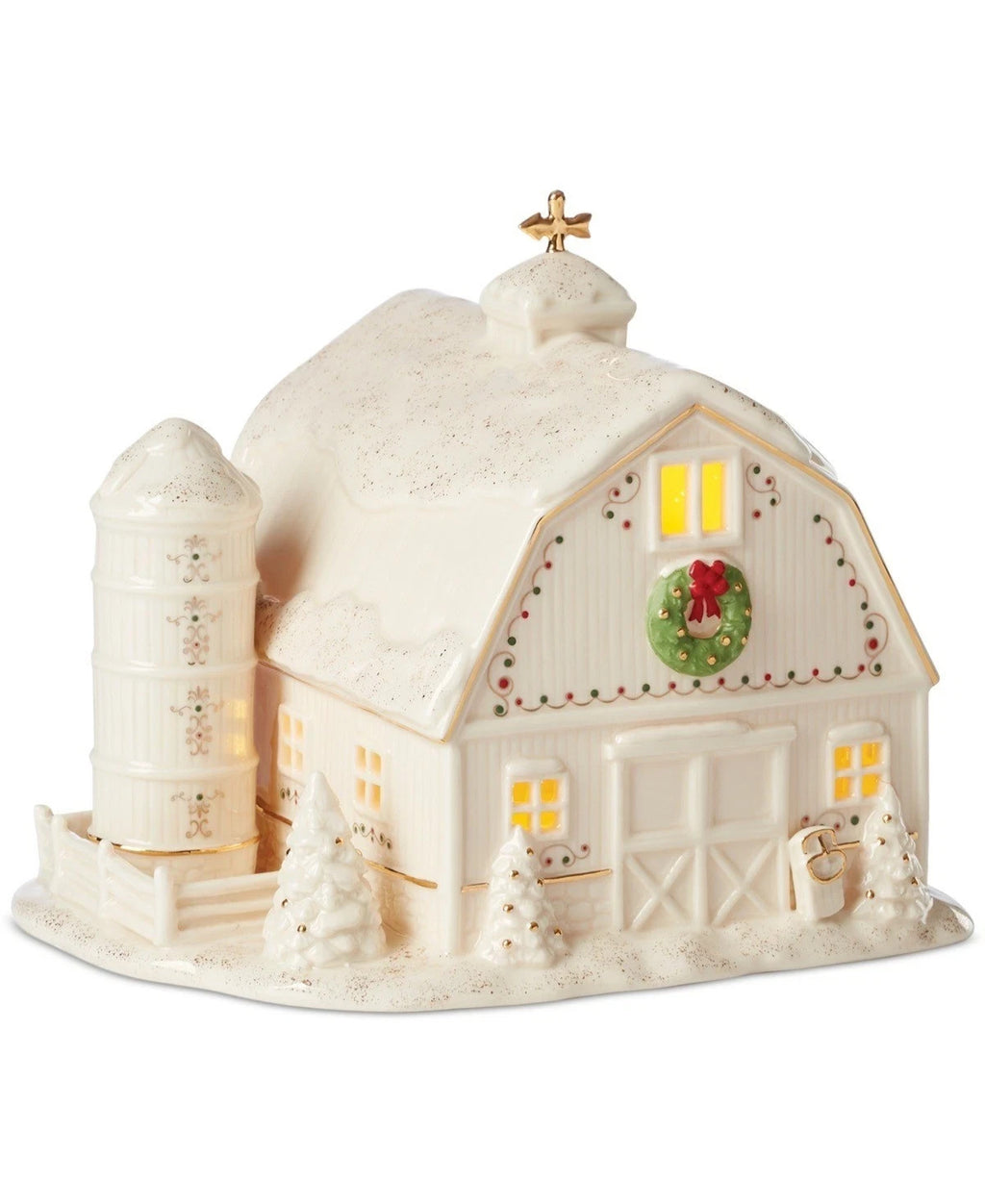 Lenox  Mistletoe Park Lighted Barn Figurine Village Treasures Christmas NEW3