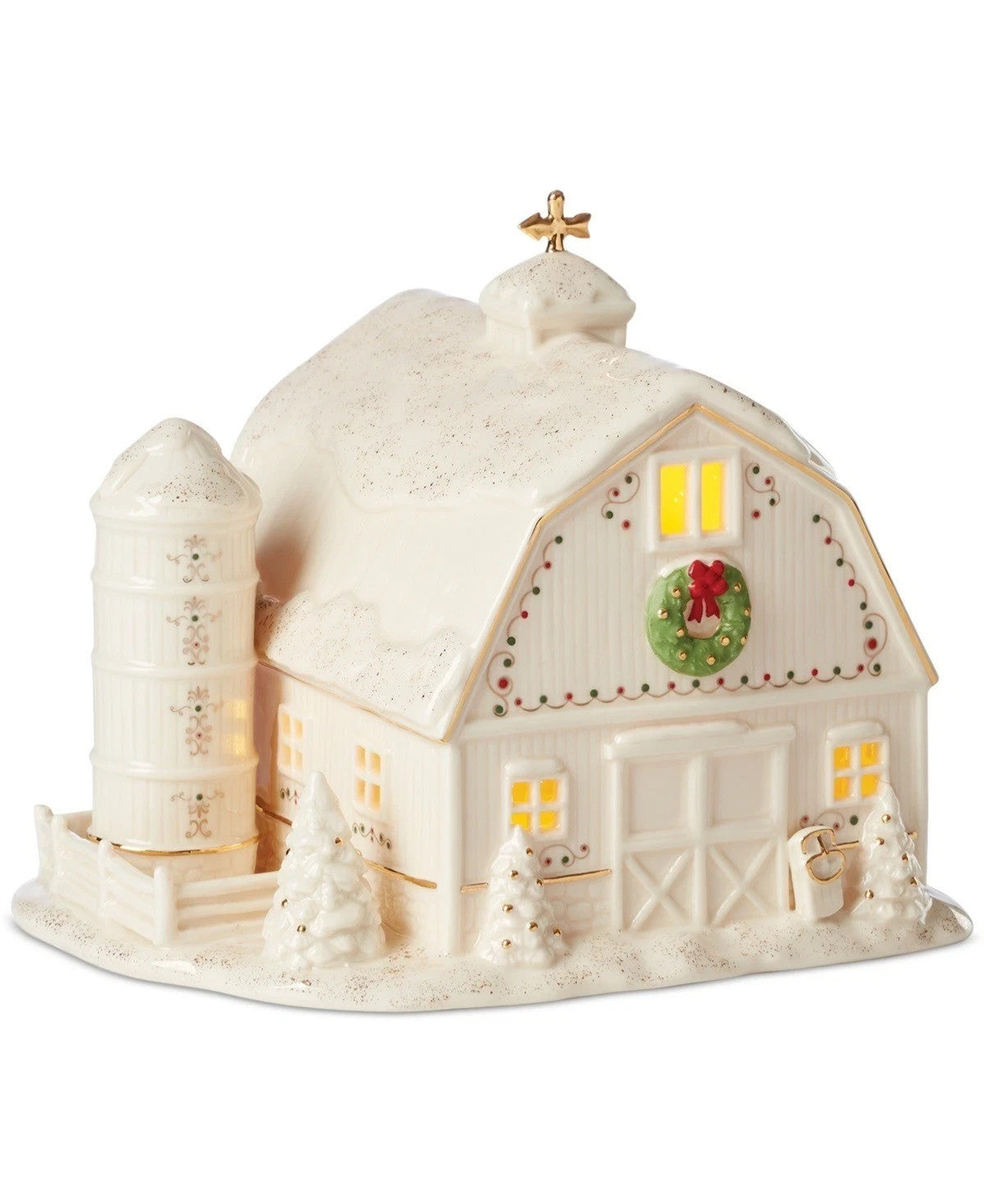 Lenox  Mistletoe Park Lighted Barn Figurine Village Treasures Christmas NEW3
