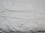 Sferra Presidio White King Dust Ruffle Stripe Gathered Egyptian Cotton Italy NEW1
