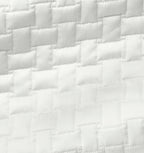 Sferra Sampietrini White Euro Sham Quilted Cobblestone Pattern Cotton Italy NEW4