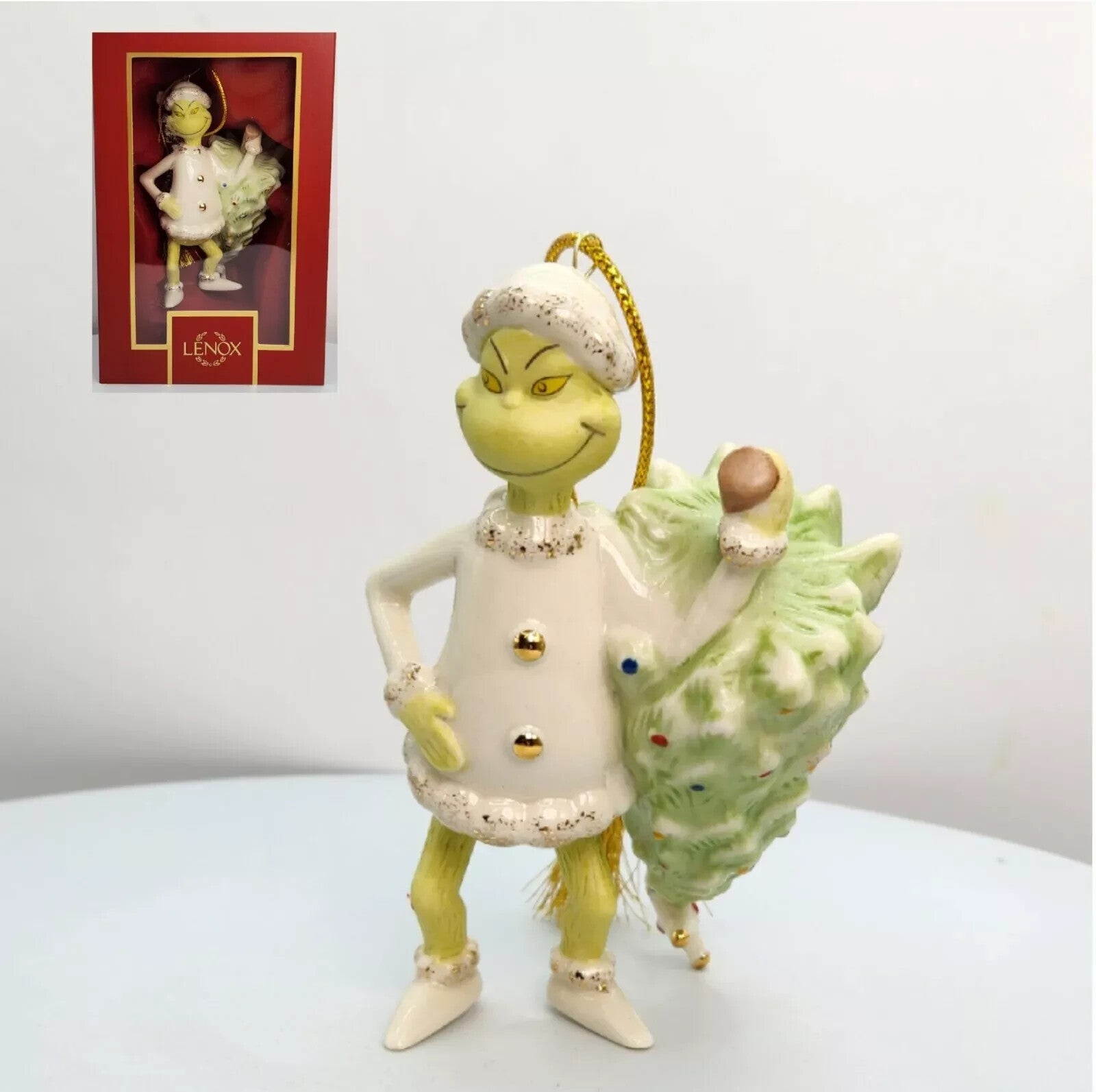 Lenox Grinch Stealing The Christmas Tree Figurine Ornament Dr Seuss 2024 NEW4