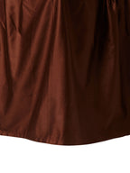 Sferra Monroe Brown King Bedskirt 3PC Solid Chocolate Gathered 100% Cotton NEW0