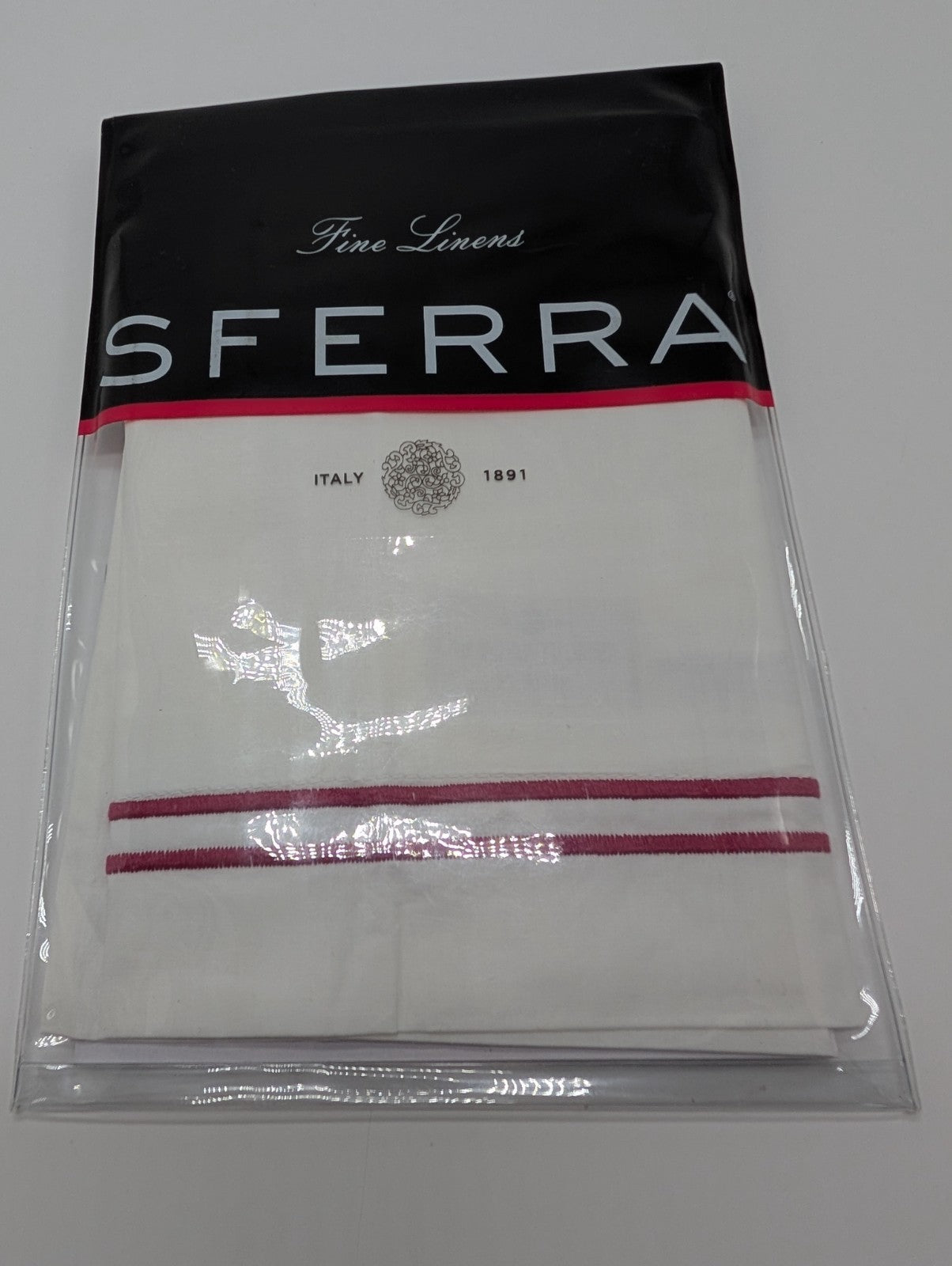 Sferra Grande Hotel King Duvet Set 4PC  Berry Egyptian Cotton Percale Italy NEW11