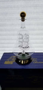 Lenox USS Constitution Navy Ship In Glass Decanter Old Ironsides Mayflower NEW9