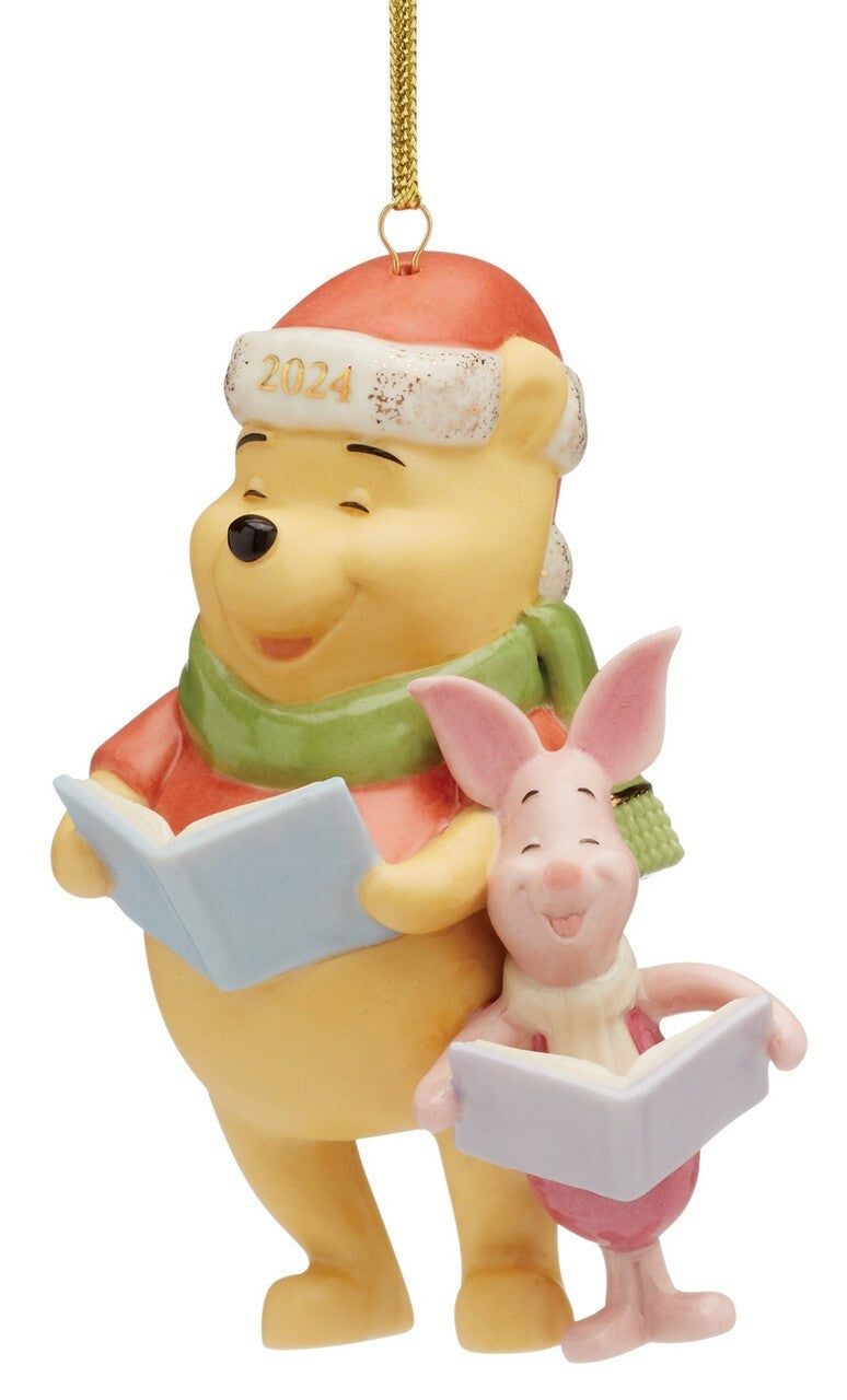 Lenox Disney 2024 Pooh Piglet Figurine Ornament Christmas Surprise Caroling NEW0