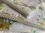 Yves Delorme Lucine King Duvet Set 3PC Floral Print Reversible Lace Finish NEW15