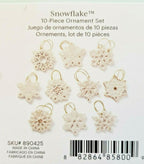 Lenox Snowflake Miniature Tree Ornaments Set Of 10 Winter Christmas New5