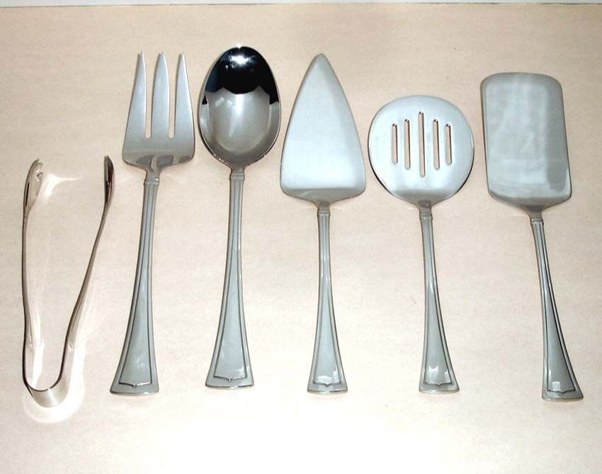 Lenox Fonthill Serving Utensil Set 6 PC Hostess Flatware 18/10 Stainless NEW2