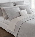 Sferra Veroli Ice Boudoir Sham Textured Tile Motif Cotton Matelassé Italy NEW0