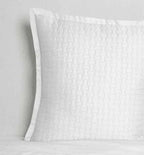 Sferra Sampietrini White Euro Sham Quilted Cobblestone Pattern Cotton Italy NEW0