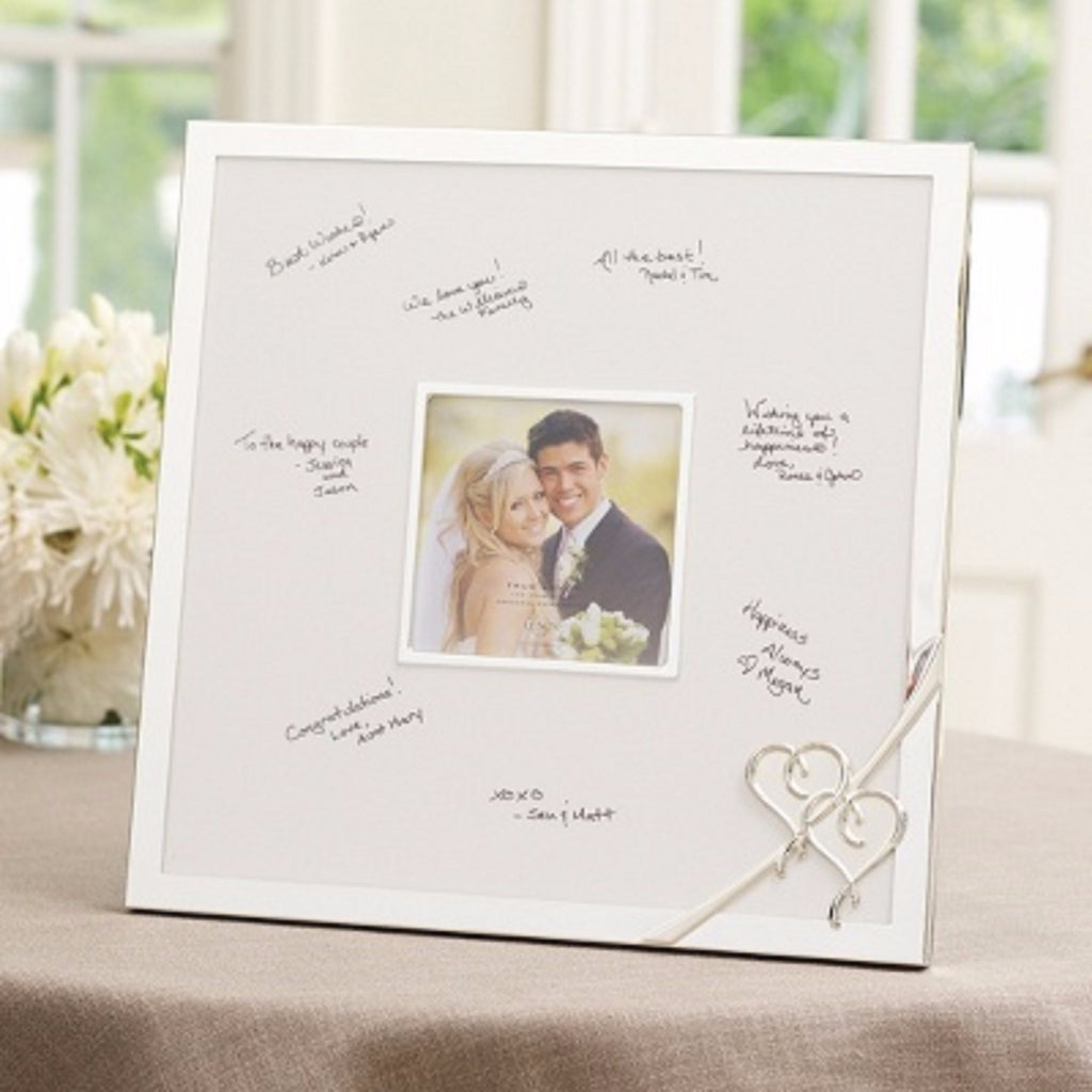 Lenox Wedding True Love Signature Photo Frame Autograph Party Guest Hearts NEW1
