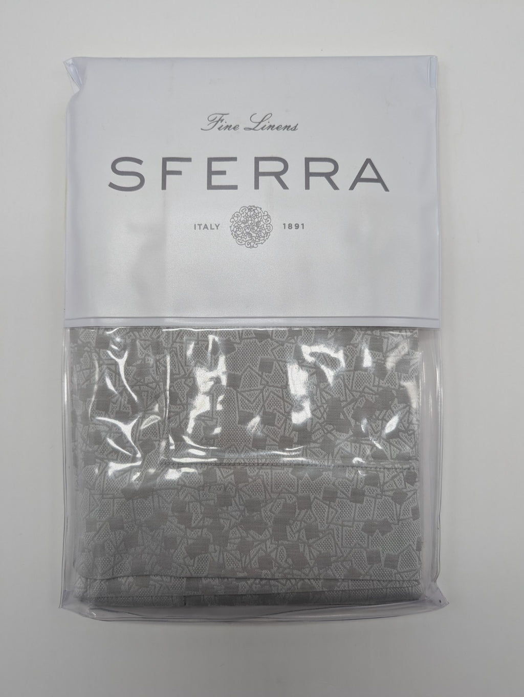 Sferra Catella Grey Euro Sham Squares Cotton Sateen Jacquard Soft Italy NEW18
