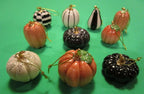 Lenox Mini Pumpkin Ornament 10 PC. Set Thanksgiving Halloween Autumn Gourds New6