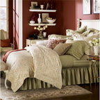 Sferra Emerson Euro Sham Champagne Floral Egyptian Cotton Sateen 700TC Italy NEW1