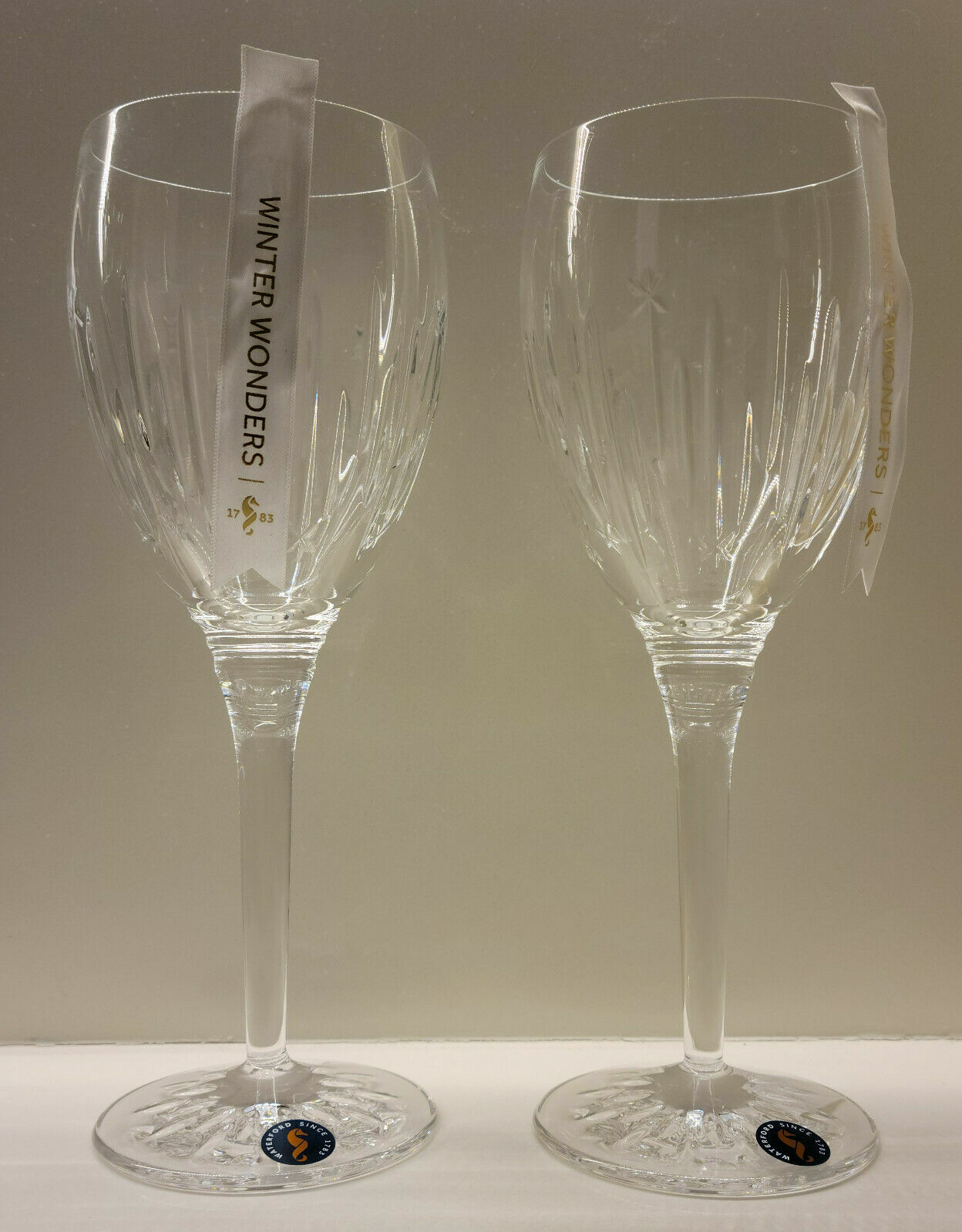 Waterford Crystal Winter Wonders Wine Glasses Midnight Frost 1059648 NEW IN BOX6