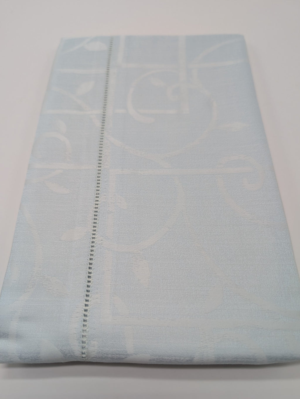 Sferra Graticcio Aquamarine King Duvet Set 3PC Cotton Sateen Jacquard Italy NEW5