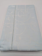 Sferra Graticcio Aquamarine King Duvet Set 3PC Cotton Sateen Jacquard Italy NEW5