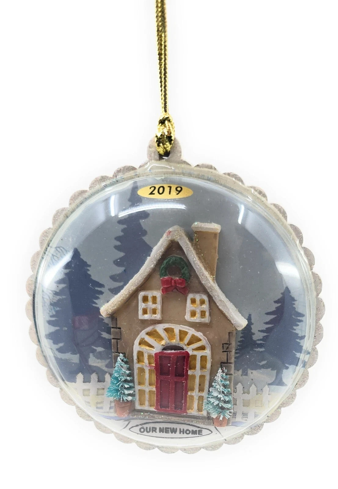 Lenox 2019 Our First Home Ornament 1st Glass Gingerbread House Christmas NEW1