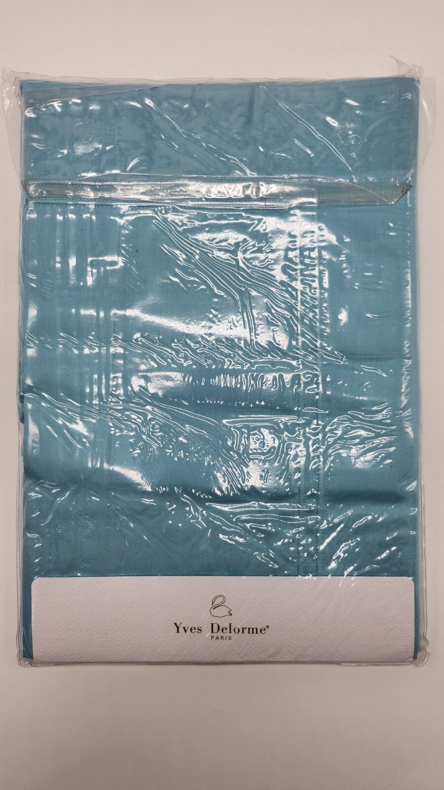 Yves Delorme Triomphe Aqua Queen Duvet Set 3PC Egyptian Cotton Sateen Lagon NEW5