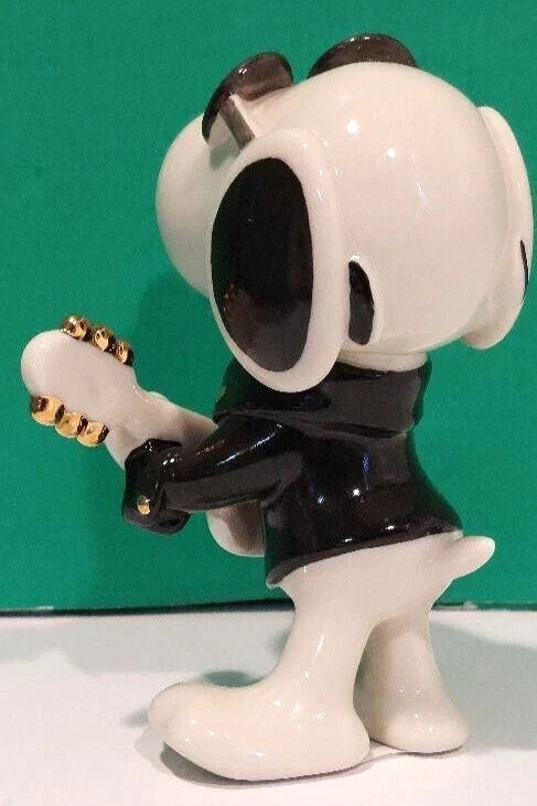 Lenox Peanuts Rockin Elvis Snoopy Figurine Cool Guitar Sunglasses Beagle COA NEW6