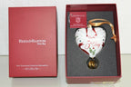 Reed & Barton 5 Golden Rings Glass Ornament Five 12 Days Of Christmas Heart NEW3