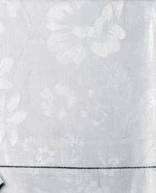 Sferra Lizana Blue Standard Shams Pair Floral Cotton Sateen Jacquard Italy NEW4
