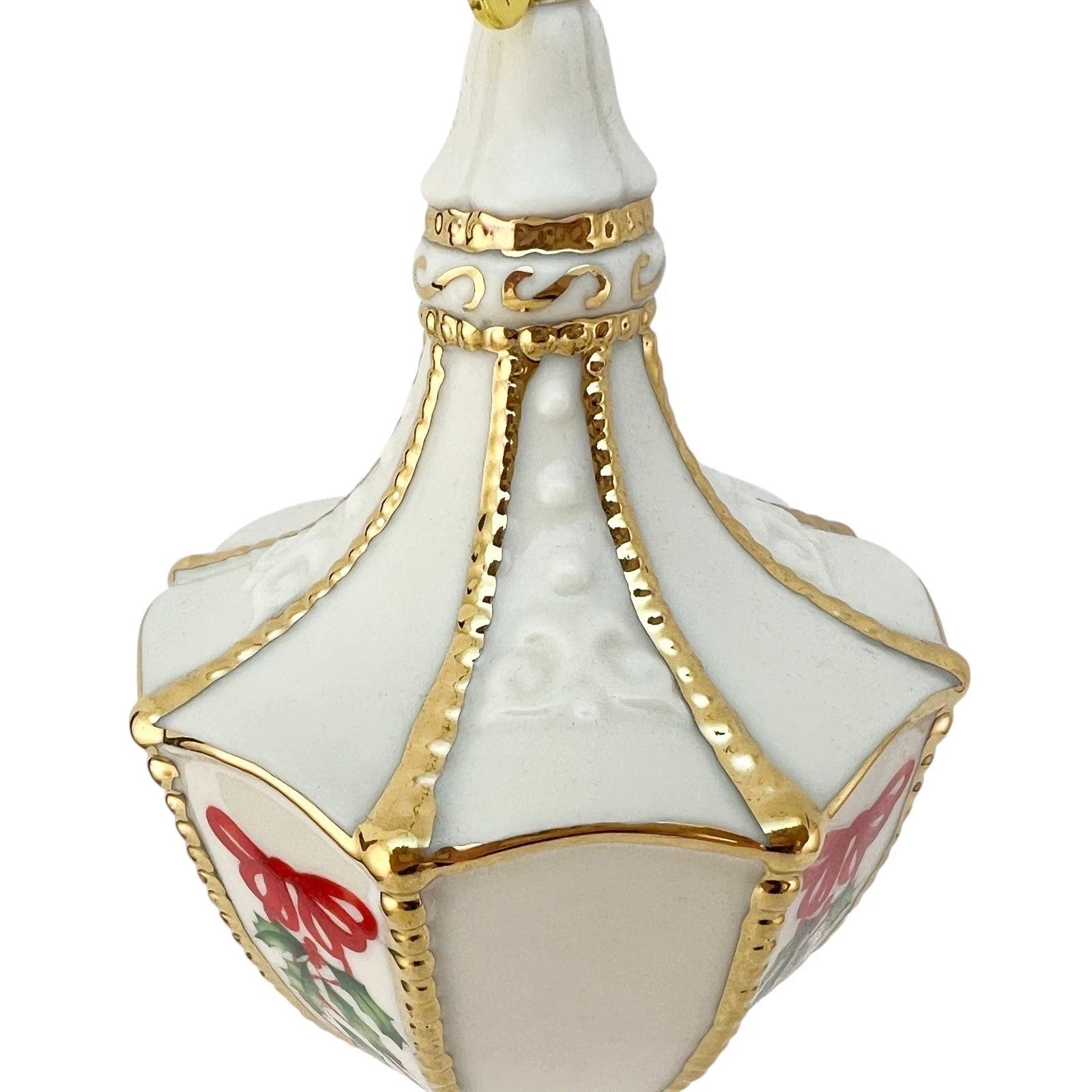 Lenox 2015 Annual Holiday Orb Ornament Holly Berries Gold Accents Christmas NEW2