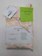 Sferra Prato Euro Continental Shams 2 Pink Yellow Carnation Cotton Percale Print11
