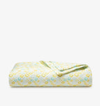 Sferra Geometrico Queen Quilt Aqua Yellow Diamond Cotton Percale Print Italy NEW2