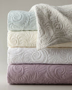 Sferra Hannah Grey Euro Continental Sham Scroll Design 100% Cotton Matelasse NEW2