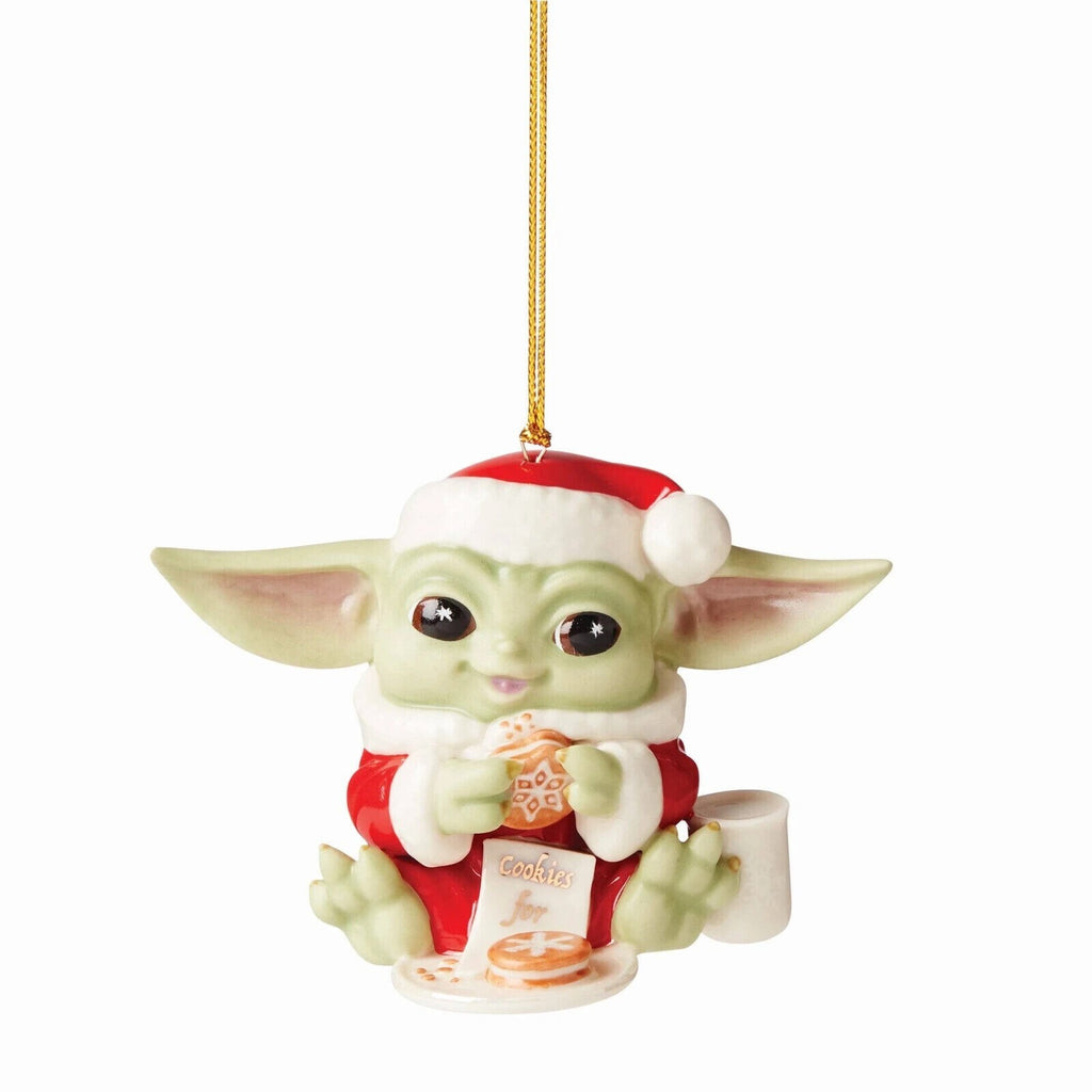 Lenox Disney Grogu Ornament Figurine Eating Cookie Star Wars  Christmas NEW0