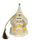 Lenox Christmas Village White Lighted Church Figurine Ornament Holly Berry NEW0