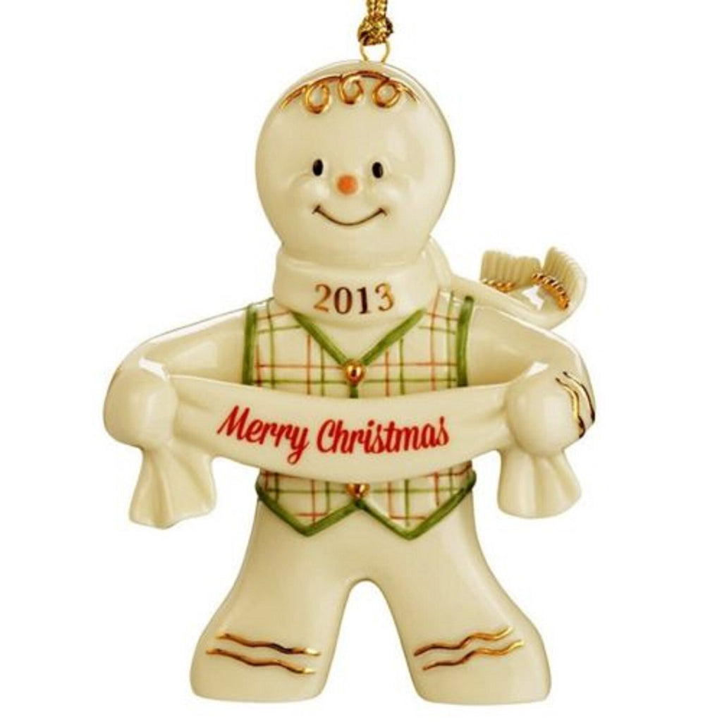 Lenox 2013 Gingerbread Man Ornament Figurine Annual Good Tidings Christmas NEW2