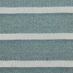 Sferra Marice Blue Throw Blanket Stripes Fringed Wool Silk Oversized Italy NEW8