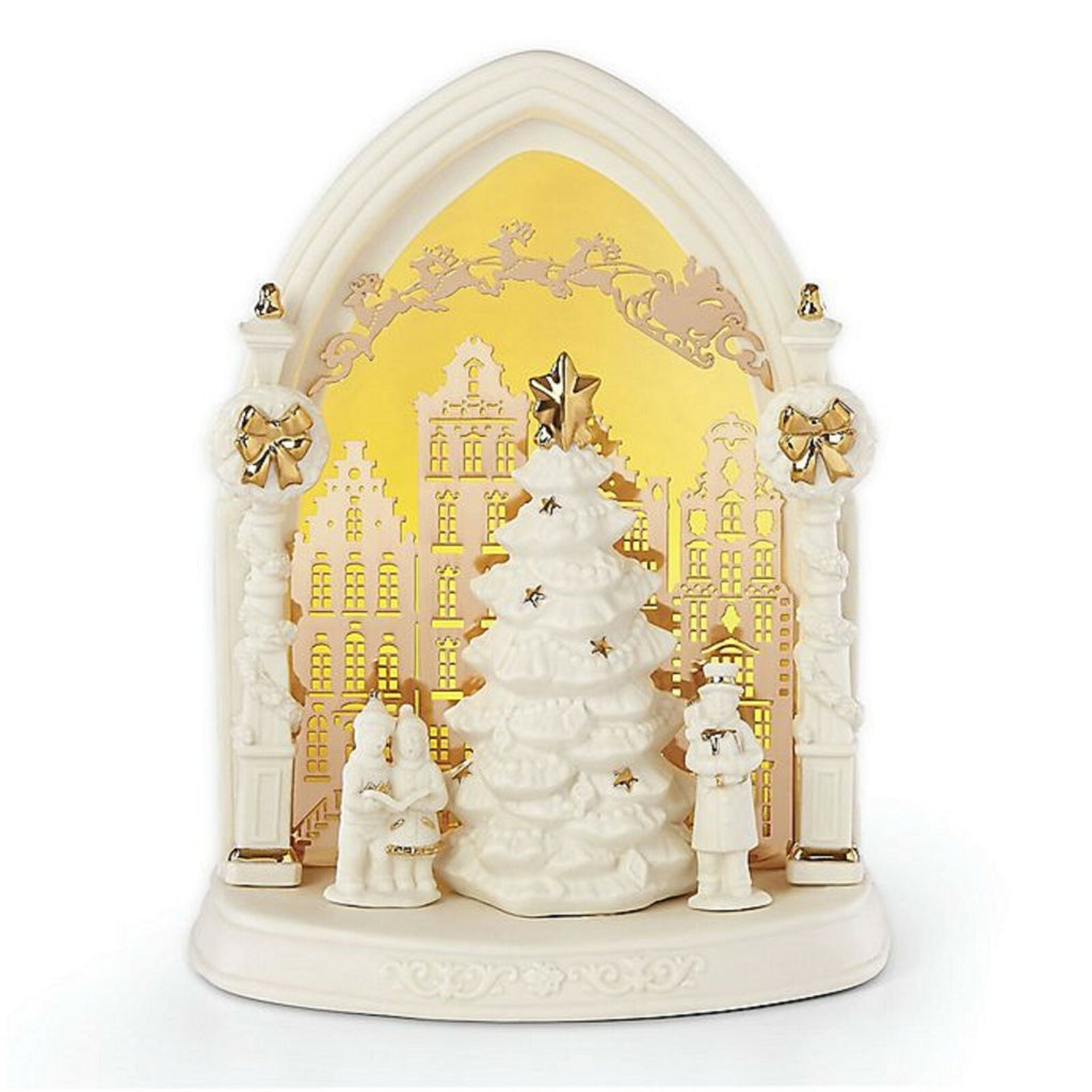 Lenox Illuminations Lighted Christmas Tree Carolers Figurine Town Square NEW0