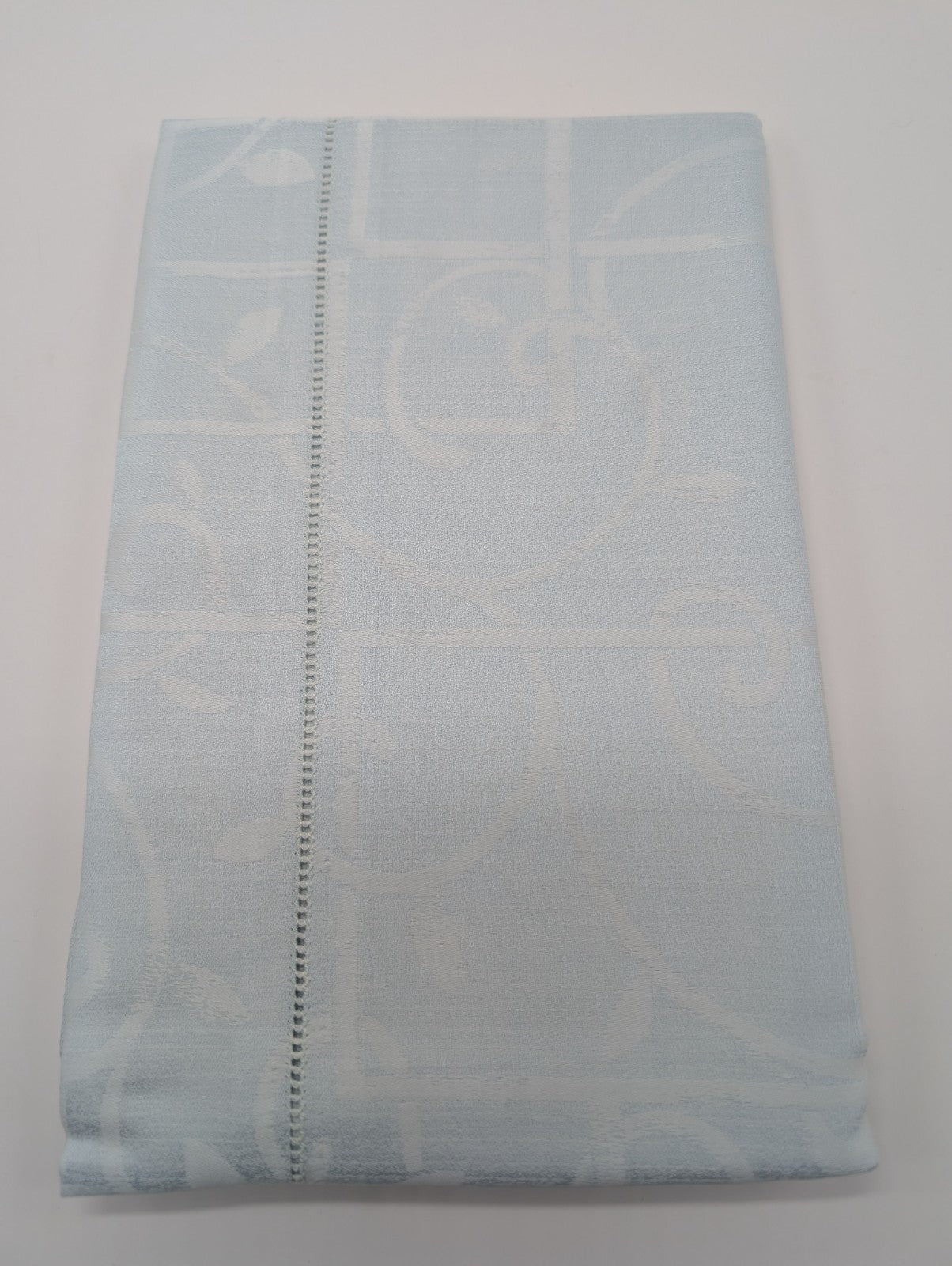 Sferra Graticcio Aquamarine King Duvet Set 3PC Cotton Sateen Jacquard Italy NEW16