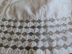 Sferra Lucido Ivory Velvet Christmas Tree Skirt Silver Diamond Embroidery 60 NEW8