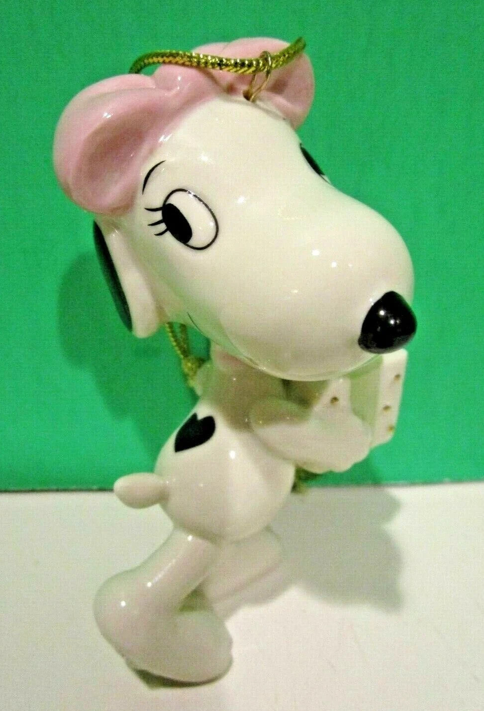 Lenox Peanuts Belle's Christmas Surprise Ornament Snoopy's Sister Beagle Dog NEW7