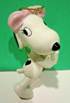 Lenox Peanuts Belle's Christmas Surprise Ornament Snoopy's Sister Beagle Dog NEW7