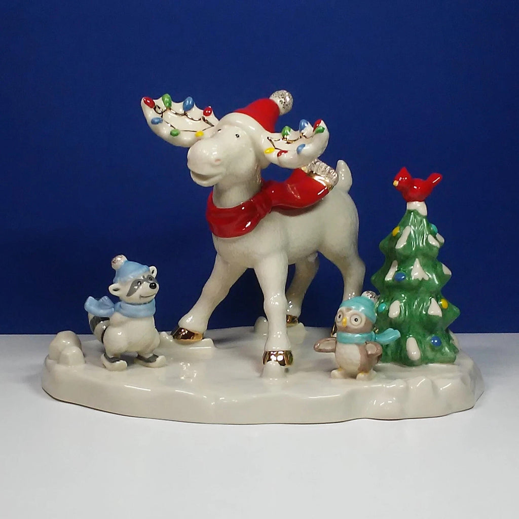 Lenox 2022 Marcel Moose Skating Party Figurine Forest Friends Christmas LE NEW7