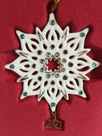 Lenox 2021 Gemmed Snowflake Ornament Annual Multicolored Crystals Christmas NEW3
