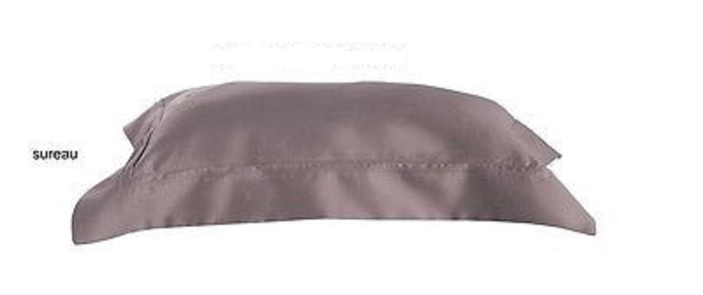 Yves Delorme Triomphe Taupe King Shams Sureau Egyptian Cotton Sateen France NEW4