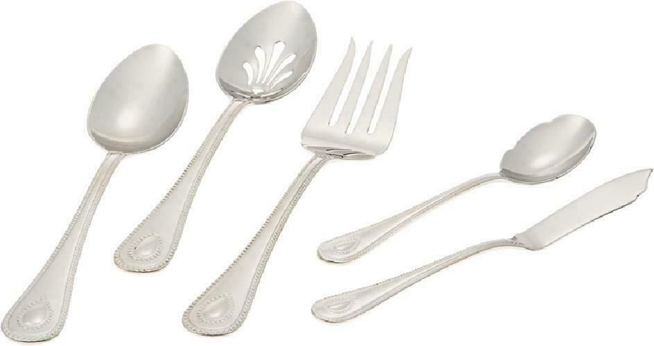 Lenox French Perle 65 PC Flatware Set Service For 12 Stainless 18/10 Beading NEW3