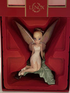 Lenox Disney 2022 Tinkerbell Figurine Ornament Sitting Pretty Leaf Christmas NEW3