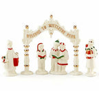 Lenox Mistletoe Park Santa's Lighted Cottage and Caroler Figurines Christmas NEW4
