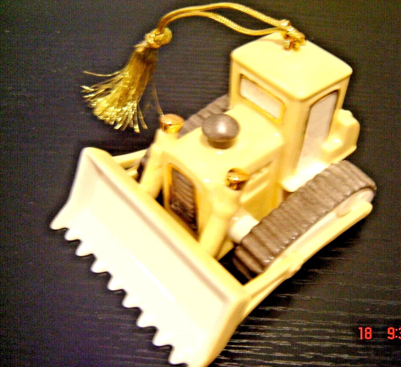 Lenox My Yellow Bulldozer Ornament Heavy Construction Christmas Gift RARE NEW4