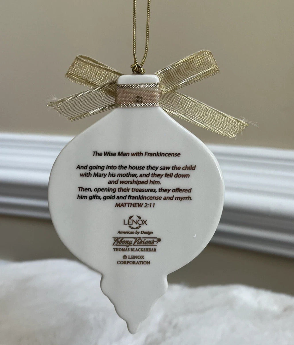 Blackshear King Gaspar Ornament Wiseman Frankincense Ebony Christmas Lenox NEW4