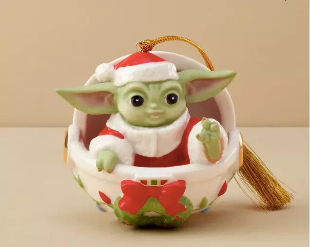 Lenox Disney Grogu In Pram Ornament Figurine Mandalorian Star Wars Christmas NEW4