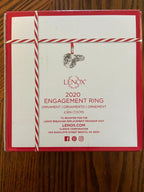 Lenox 2020 Engagement Ring Ornament Wedding Proposal Crystal Christmas Gift NEW6